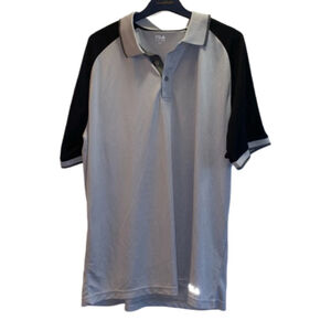 Men's Fila Gray & Black Polo Golf Shirt XXL